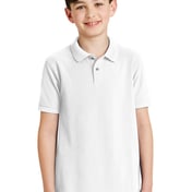 Front view of Youth Silk Touch Polo