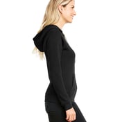 Side view of Ladies’ Malibu Raglan Full-Zip Hooded Sweatshirt