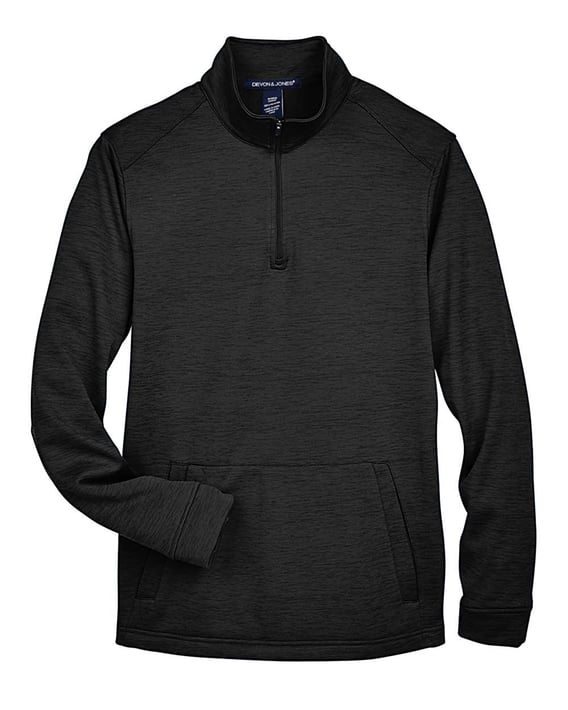 Front view of Newbury Mélange Fleece Quarter-Zip Pullover