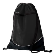 Front view of Tri-Color Drawstring Backpack