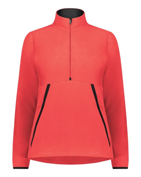 Front view of Eco Revive™ Women's Polar Fleece Quarter-Zip Pullover
