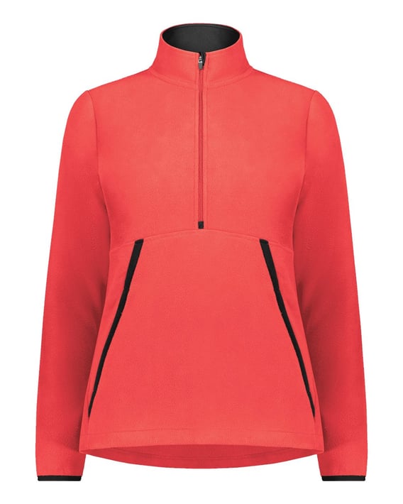 Front view of Eco Revive™ Women’s Polar Fleece Quarter-Zip Pullover