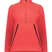 Front view of Eco Revive™ Women’s Polar Fleece Quarter-Zip Pullover