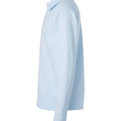 Side view of Garment-Dyed Polo Collar Sweatshirt