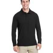 Front view of Fusion ChromaSoft™ Long Sleeve Pique Polo