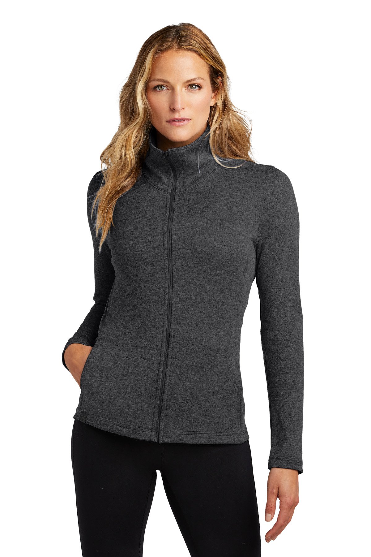 Front view of Ladies Pixel Full-Zip