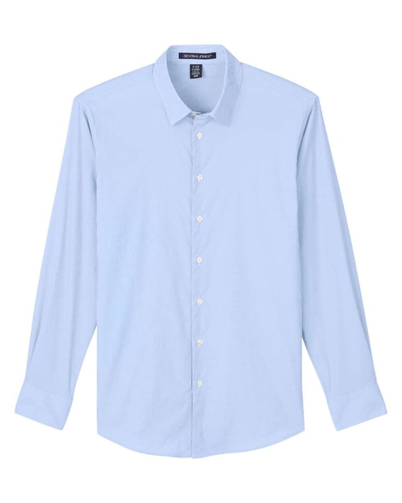 Front view of CrownLux Performance® Microstripe Dress Shirt