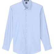 Front view of CrownLux Performance® Microstripe Dress Shirt