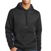 Front view of Sport-Wick® CamoHex Fleece Colorblock Hooded Pullover