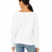 Back view of Ladies’ Sponge Fleece Wide Neck Sweatshirt