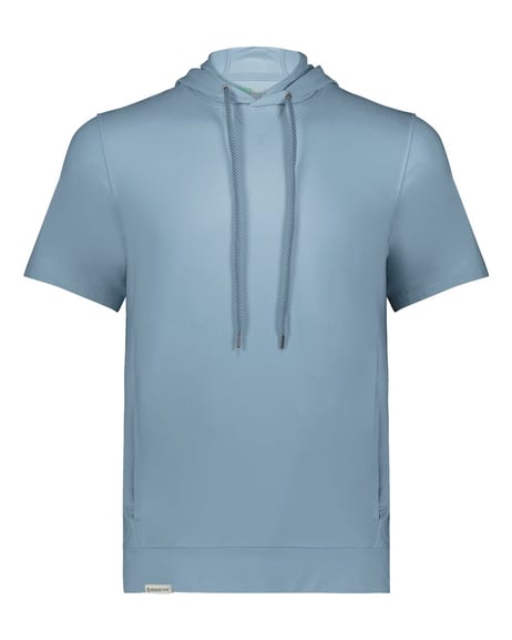 Front view of Eco Revive™ Ventura Soft Knit Short Sleeve Hoodie