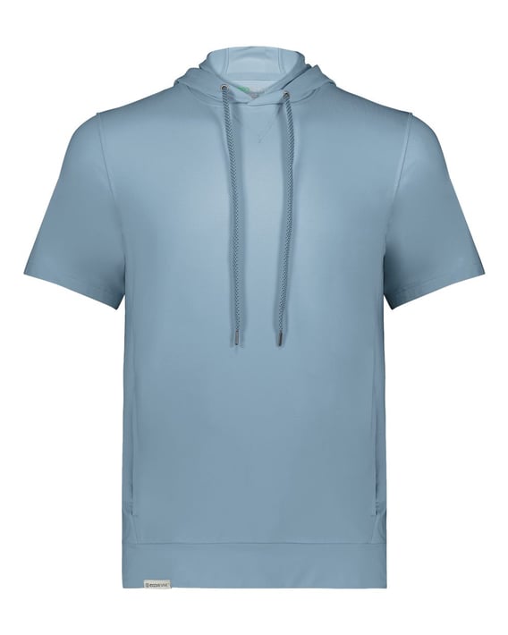 Front view of Eco Revive™ Ventura Soft Knit Short Sleeve Hoodie
