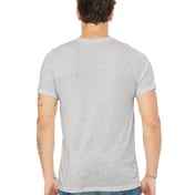 Back view of Unisex Triblend V-Neck T-Shirt
