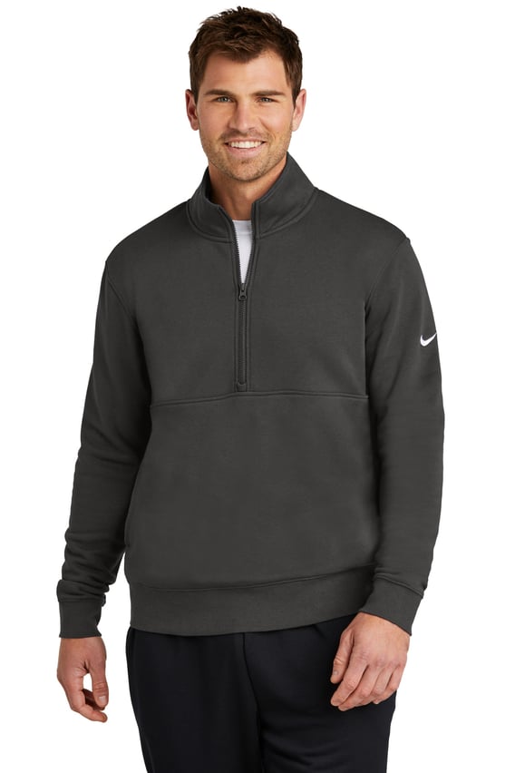 Front view of Club Fleece Sleeve Swoosh 1/2-Zip