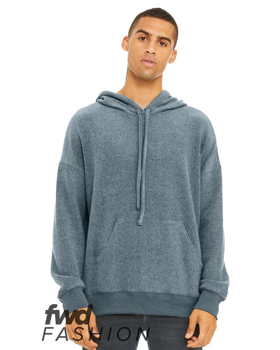 Front view of FWD Fashion Sueded Fleece Hoodie