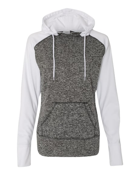 Front view of Women’s Colorblocked Cosmic Fleece Hooded Sweatshirt