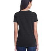 Back view of Women’s Invisible Stripe V-Neck T-Shirt
