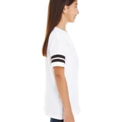 Side view of Youth Football Fine Jersey T-Shirt