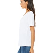 Side view of Ladies’ Slouchy V-Neck T-Shirt