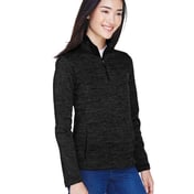 Side view of Women’s Newbury Mélange Fleece Quarter-Zip Pullover