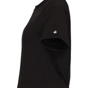 Side view of Women’s Tri-Blend Crop T-Shirt