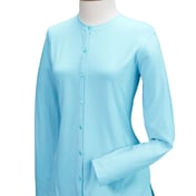 Front view of Ladies’ Stretch Jersey Long-Sleeve Cardigan