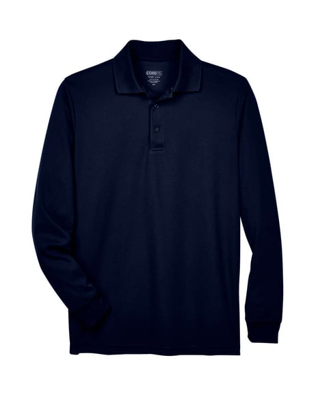 Front view of Tall Pinnacle Performance Long Sleeve Piquéé Polo