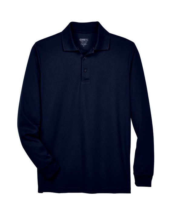 Front view of Tall Pinnacle Performance Long Sleeve Piquéé Polo
