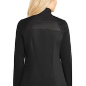 Back view of Ladies Hybrid Soft Shell Jacket