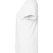 Side view of Garment-Dyed Women’s V-Neck T-Shirt