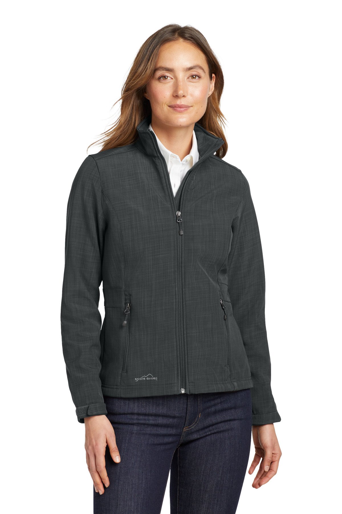 Front view of Women’s Shaded Crosshatch Soft Shell Jacket