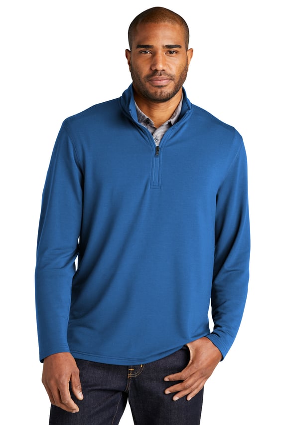 Front view of Microterry 1/4-Zip Pullover