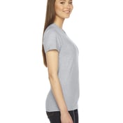 Side view of Ladies’ Fine Jersey USA Made Short-Sleeve T-Shirt