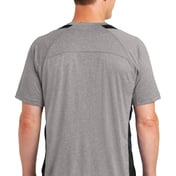 Back view of Heather Colorblock Contender Tee