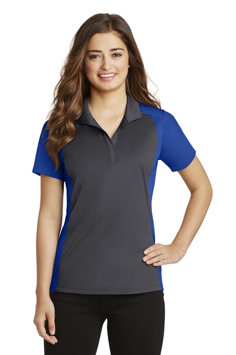 Front view of Women's Colorblock Micropique Sport-Wick&reg; Polo