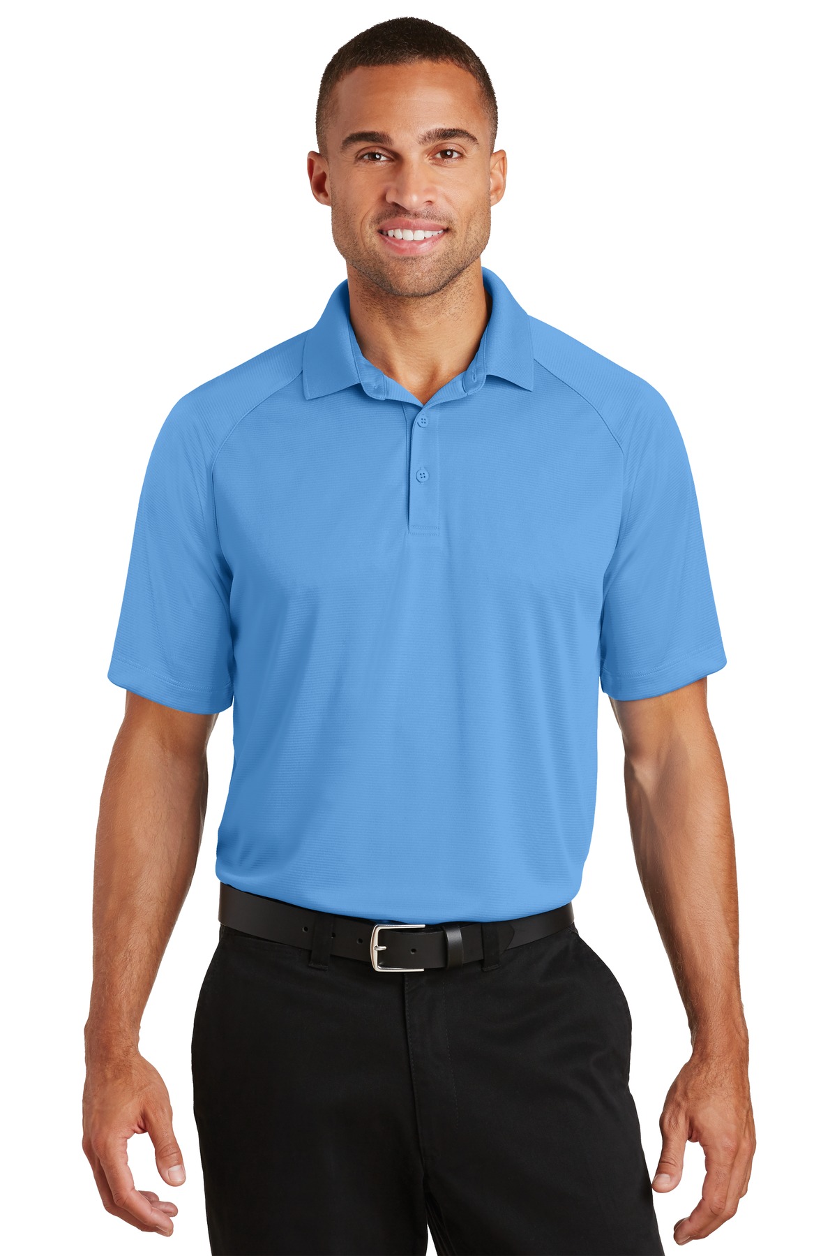 Front view of Crossover Raglan Polo