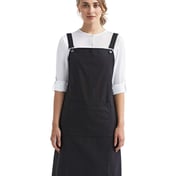Front view of Cross Back Barista Apron With Pocket