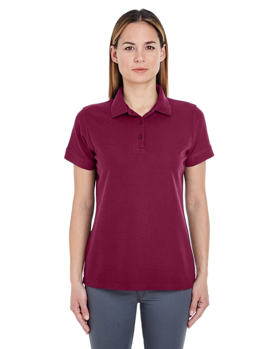 Front view of Ladies’ Basic Blended Piqué Polo