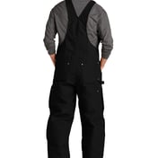 Back view of Tall Firm Duck Insulated Bib Overalls