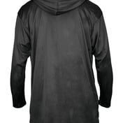 Back view of B-Core Hooded Long Sleeve T-Shirt