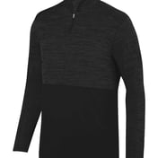 Front view of Shadow Tonal Heather Quarter-Zip