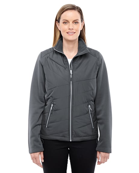 Front view of Ladies' Quantum Interactive Hybrid Insulated Jacket