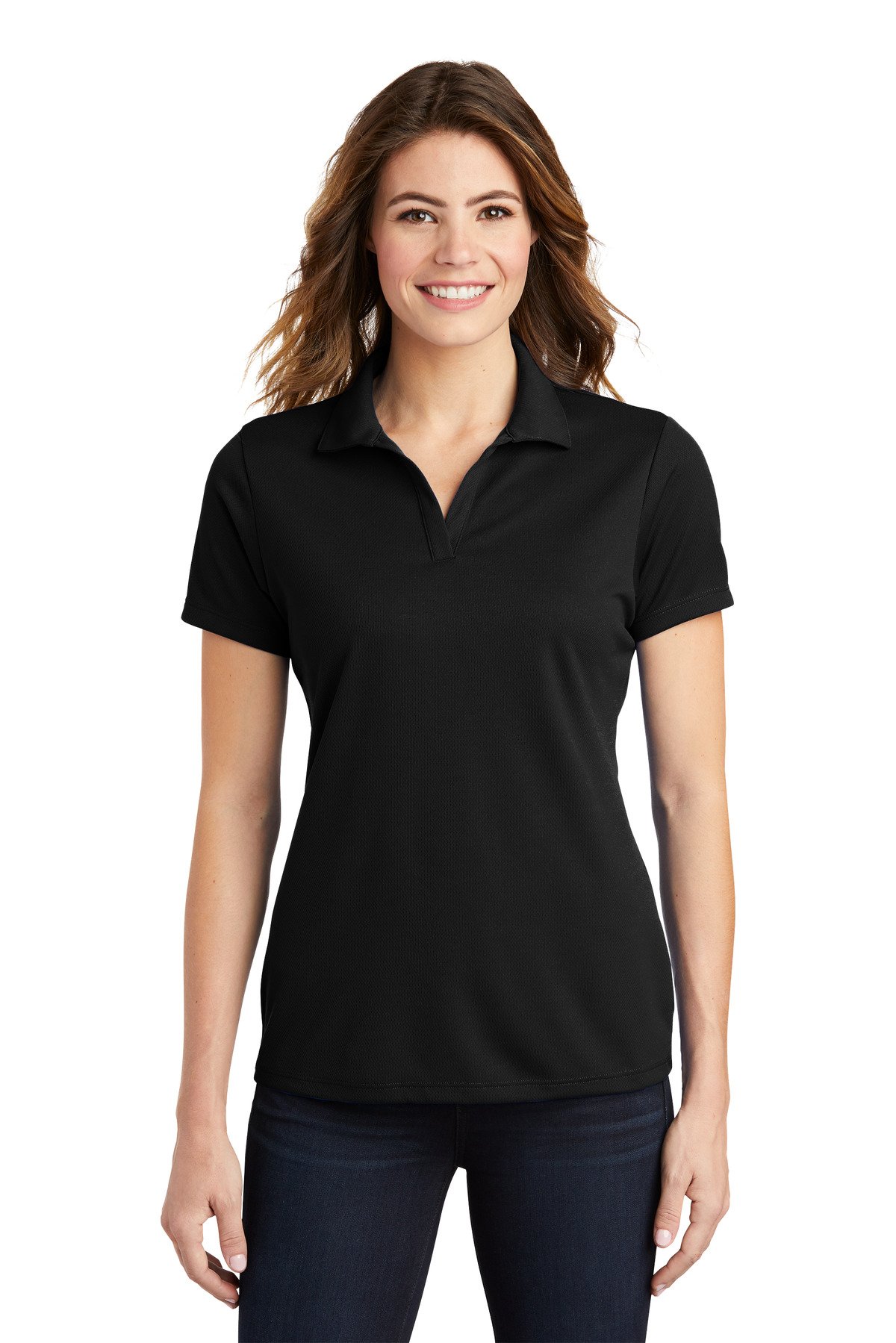 Front view of Ladies PosiCharge® RacerMesh® Polo