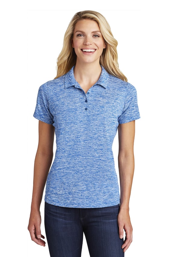 Front view of Women’s PosiCharge ® Electric Heather Polo
