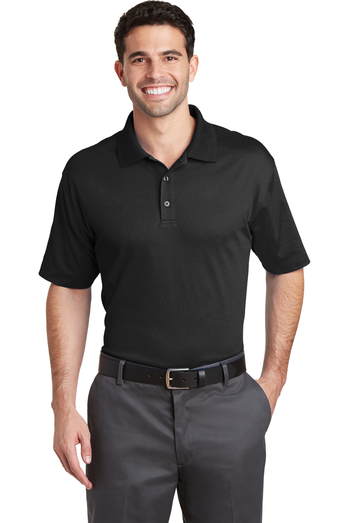 Front view of Rapid Dry Mesh Polo