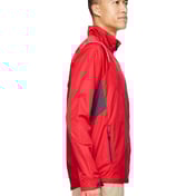 Side view of Men’s Sustain Lightweight Recycled Polyester Dobby Jacket With Print