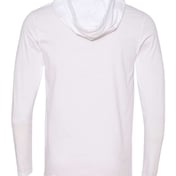 Back view of Softstyle® Lightweight Hooded Long Sleeve T-Shirt