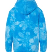 Back view of Youth Midweight Tie-Dye Hooded Pullover