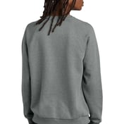 Back view of Unisex Organic CVC Fleece Crewneck Sweatshirt