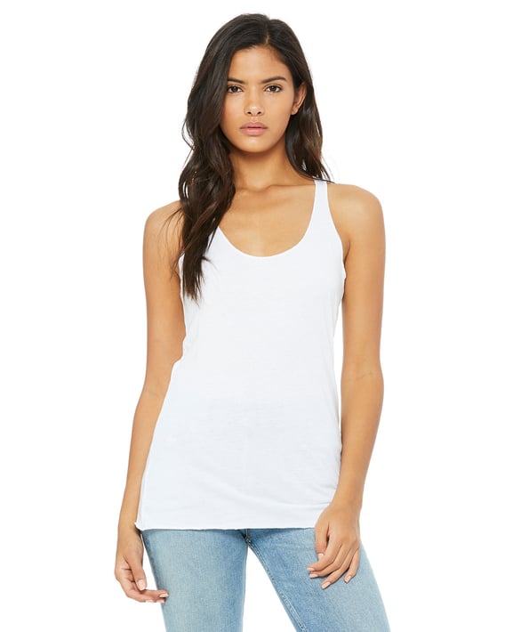 Front view of Ladies’ Triblend Racerback Tank